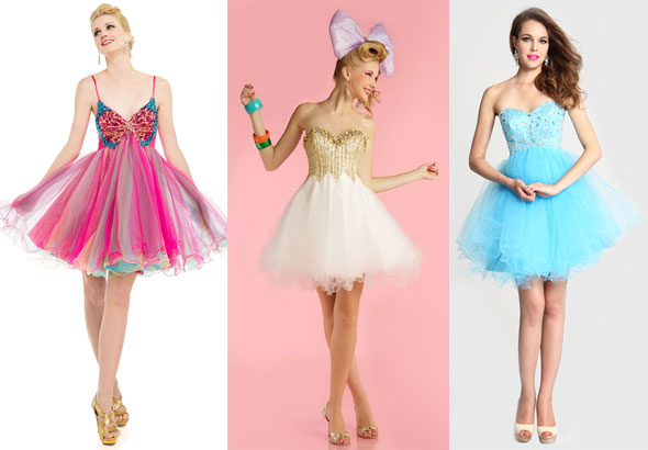 short tulle homecoming dress